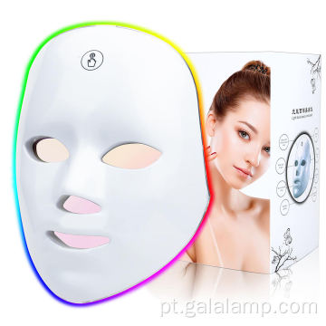 7 lâmpada de máscara facial de LED colorida